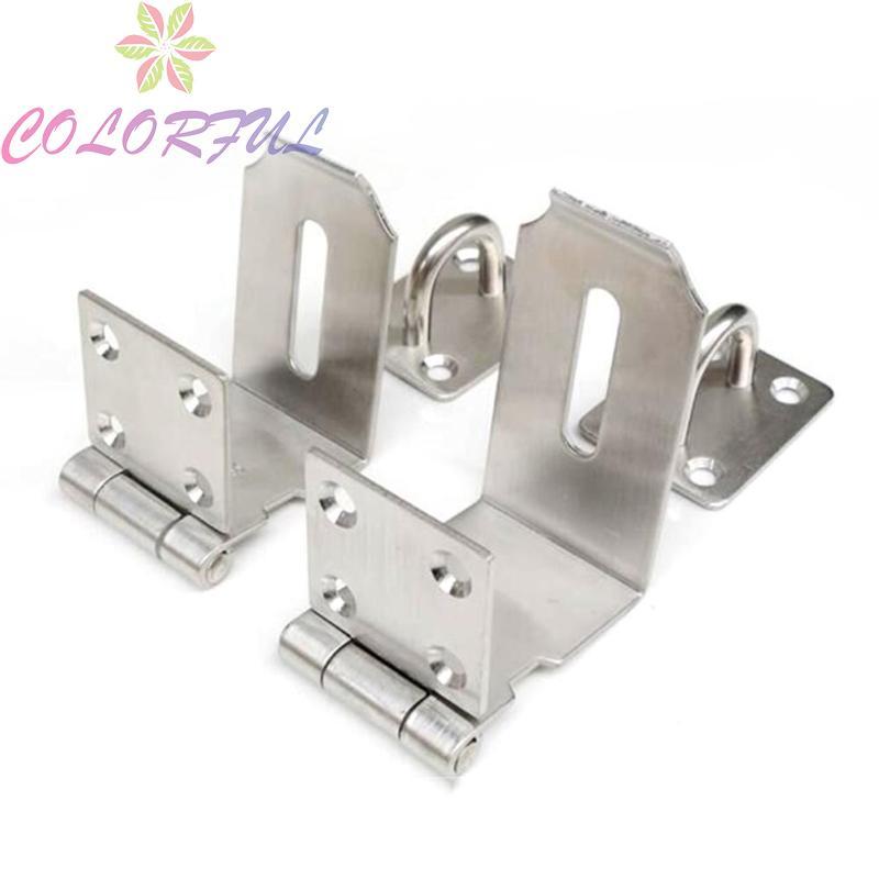 【COLORFUL】Hot Useful Brand New Door Padlock Plate Hasp Latch Lock 1 Set Security