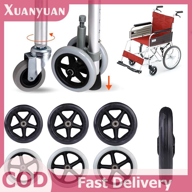 XUAN 7 Inch Bánh Xe Cao Su Có Thể Tháo Rời Xe Lăn Hạng Nặng Bánh Trước Xe Mua Sắm Bánh Xe Lăn Thay Thế VN