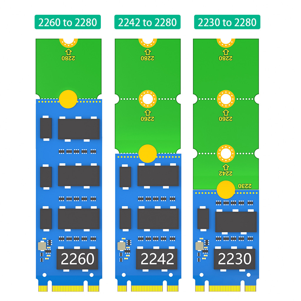 Thẻ chuyển đổi mở rộng JMT M.2 cho 2230 Đến 2242 2260 2280 Cho 2242 Đến 2280 Cho 2260 Đến 2280 Cho M.2 NVME NGFF U.2 M3 SSD