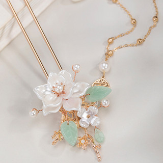 Kiểu dáng Trung Hoa, trâm cài tóc camellia và phụ kiện viền tóc handmade cho nữ và bé gái, phù hợp cho salon làm tóc