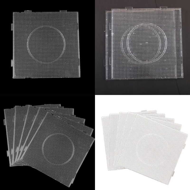 DY 5 Cái Tấm Ủi Hạt Chịu Nhiệt Độ 14x14cm Bảng Nhựa Trong Suốt Cho Trẻ Em Thủ Công Dự Án Phát Triển Kỹ Năng