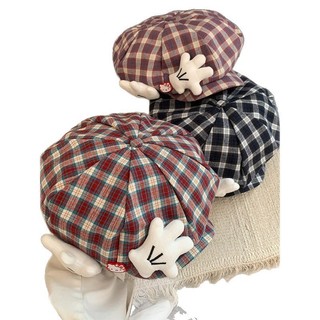 Mũ Beret hoa vải Kitty dễ thương nữ - Kiểu Hàn Quốc, làm khuôn mặt nhỏ, mũ bát giác họa sĩ, dịu dàng dễ phối hợp