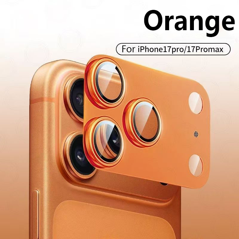 Camera Kính Bảo Vệ Ống Kính Cho iPhone 17 Pro Max 17 AIR Màu Nguyên Bản Kim Loại Bảo Vệ Toàn Diện Kính Cường Lực Bao Phụ Kiện