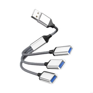 Bộ sạc ô tô 3 cổng, cáp chuyển Type-C sang USB - Công suất 10W, tương thích camera hành trình