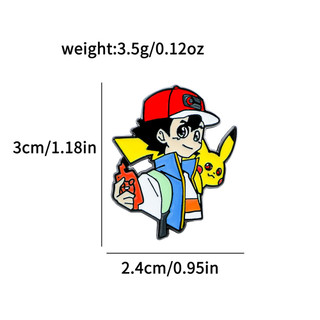4 Cái / bộ Hoạt Hình Pokemon Kim Loại Huy Hiệu Ash Pikachu Hợp Kim Thổ Cẩm Trang Trí Phụ Kiện Pin