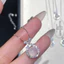 Vòng cổ S925 bạc trắng chalcedony nữ tính - Quà tặng sang trọng