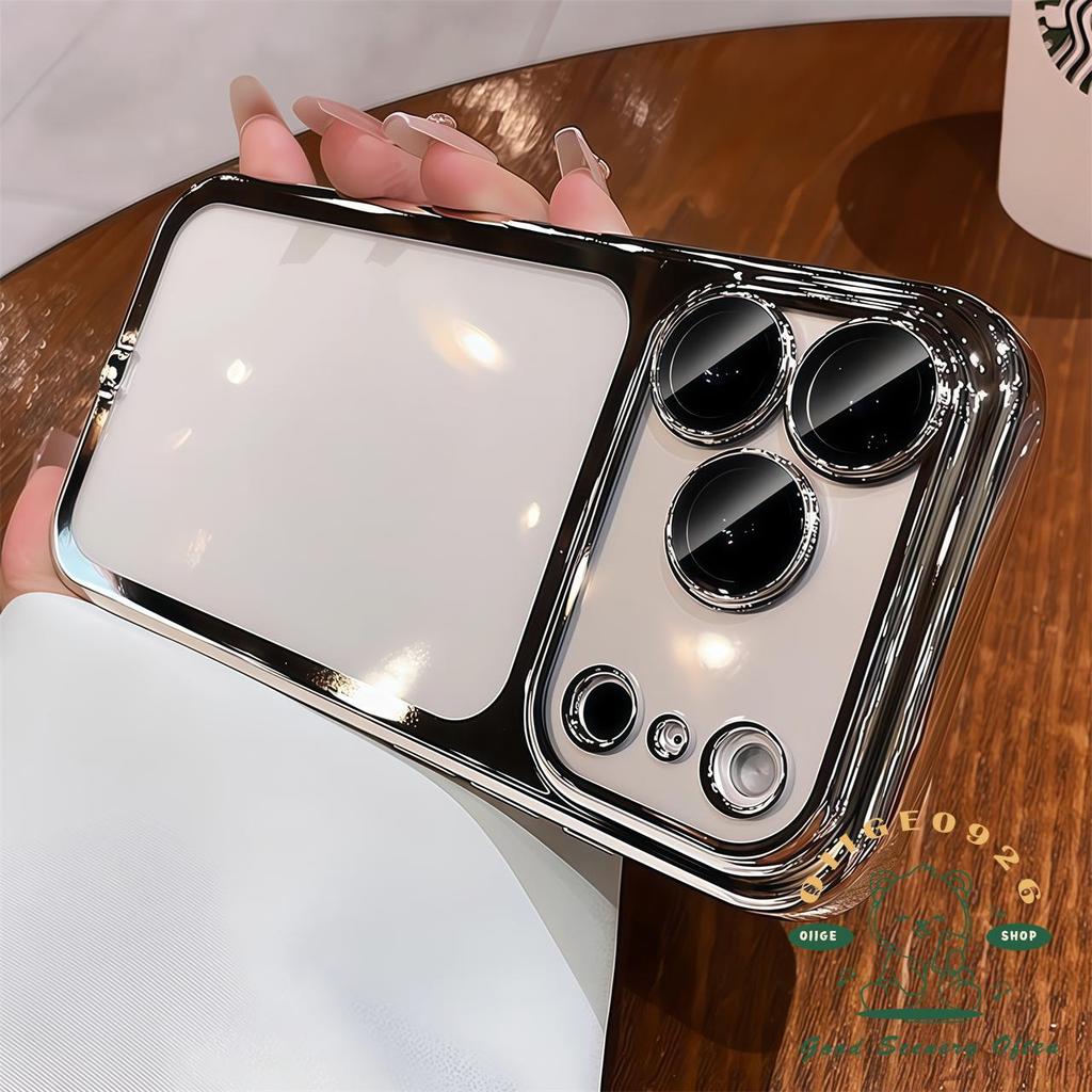 【 Ốp lưng iPhone17 】 Vỏ điện thoại mạ màu cam chống rơi iphone17 Pro Max 16 15 14 13 12 cho vỏ iPhone Vỏ mềm silicon TPU chống sốc