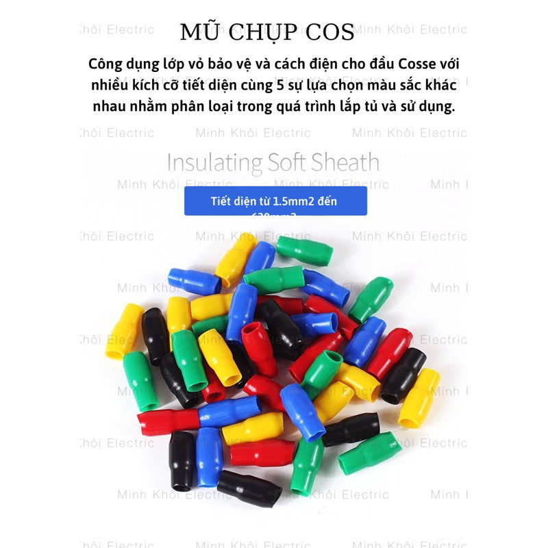 Mũ chụp đầu cosse, đầu chụp cos sc, nón chụp cos,bọc nhựa đầu cos,chụp nhựa đầu cos, chụp cos