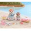Sylvanian Families Doll and Furniture Set [Otter Siblings - Beach Play Set-] FS-57 ST Mark Certified for Ages 3 and Up Toy Dollhouse Sylvanian Families EPOCH