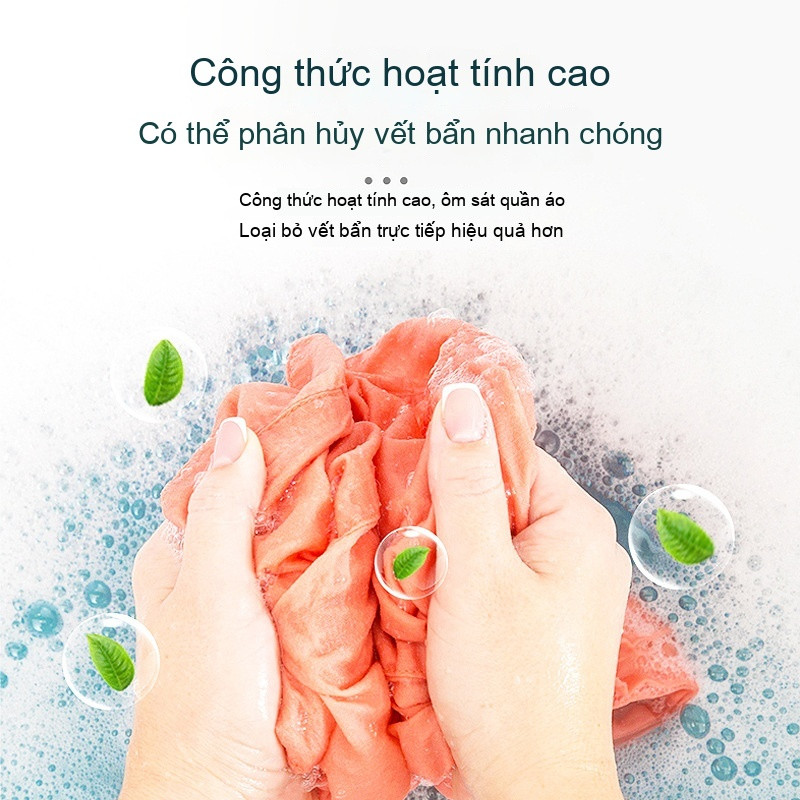 Bột Giặt Enzyme Hoạt Tính – Xóa Vết Bẩn Cứng Đầu, Ố Vàng, Dầu Mỡ & Máu, Quần Áo Sạch Sáng