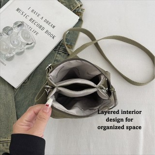Túi đeo chéo SERENE, Túi đựng điện thoại màu trơn cỡ nhỏ, Dây đeo có thể điều chỉnh hợp thời trang Nylon Ví đựng tiền xu siêu nhẹ Unisex