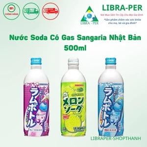 Nước soda Sangaria Nhật Bản 500ml - Chính hãng, Vị Trái Cây Tự Nhiên, Giải Khát Sảng Khoái