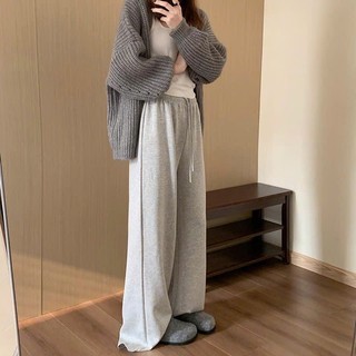 Quần dài ống rộng trơn new cạp nhỏ dành cho cả nam, nữ mặc thu đông