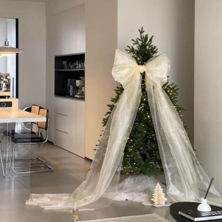 Sáng Organza Nơ Trang Trí Linh Hoạt Giáng Sinh Nơ Nhẹ Quá Khổ Ruy Băng Dây Buộc Cho Đám Cưới Ngoài Trời Bãi Cỏ Cây Giáng Sinh