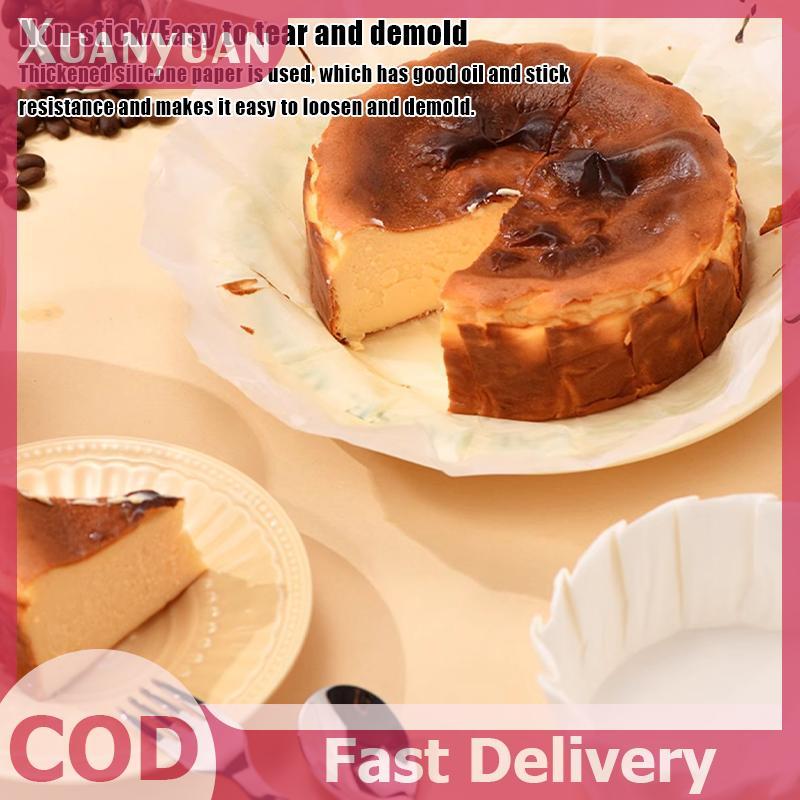 XUAN 50 Chiếc 4 6 8inch Gấp Cupcake Lót Nướng Bánh Cho Tiệc Cưới Muffin Khuôn Bánh Giấy Cốc Dầu Bánh Bọc VN