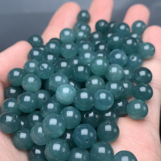 ((20 Chiếc) Ngọc Lục Bảo 8mm Màu Nước, Hạt Tròn để Tự Làm Vòng Tay)