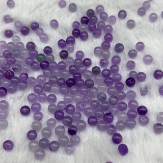 ((50 cái) Hạt jadeite violet tự nhiên 4mm, nguyên liệu làm vòng tay)