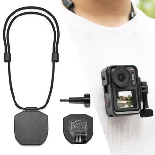 Giá đỡ cổ máy ảnh từ tính JOYFULLIFE, Dây đeo cổ phát hành nhanh ổn định, bền bỉ với giá đỡ treo dây buộc cho DJI Action 6 / 5Pro / 4 / Pocket 3 / Insta360 X5 X4