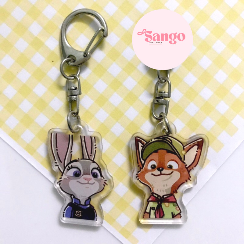 Móc Khoá Cặp Đôi Zootopia Nick Cáo Và Judy Thỏ 🦊🐰- Sango