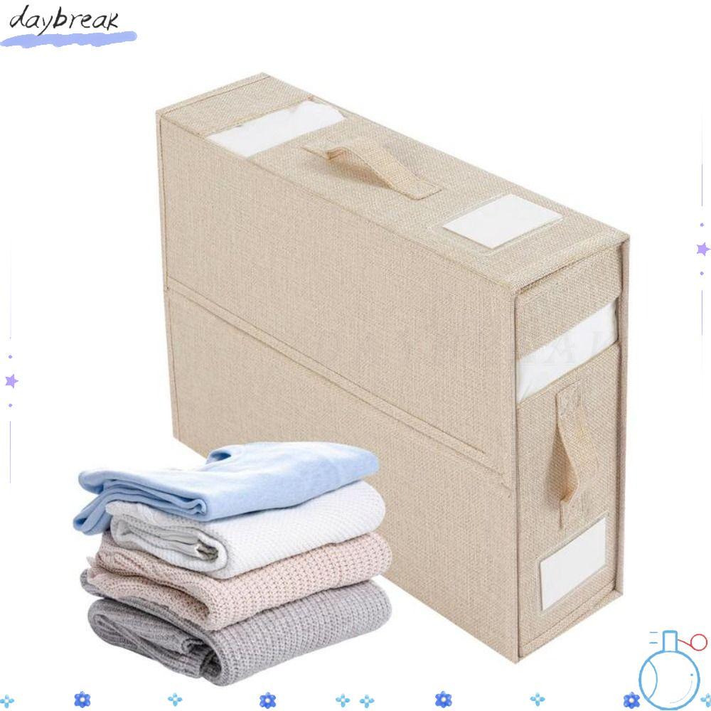 DAYBREAK Bộ đồ giường có thể gập lại, Bộ ga trải giường dung tích lớn có dây kéo, Bộ đồ giường tiện lợi Lưu trữ chăn ga trải giường bằng vải lanh cửa sổ có thể nhìn thấy Nhà tổ chức