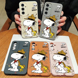 Ba Lô Hoạt Hình Dễ Thương Snoopy Dành Cho OPPO A6 A5 A3 Pro A3X A5X Reno 13 14 12 11 10 Pro 13F 12F 11F 5G 8T 7Z 8Z Vỏ Điện Thoại Màu Kẹo Họa Tiết Lichee Mờ Chống Sốc