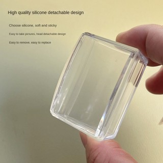 Bộ tem móng vuông lớn, silicone trong suốt, đa năng, kèm tấm thép chuyển, dụng cụ làm móng chuyên nghiệp cho tiệm