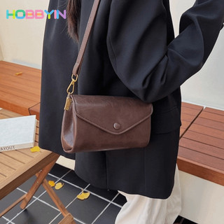 Túi đeo chéo HOBBYIN, Túi đeo vai nhiều ngăn bằng da PU, Ví điện thoại di động màu trơn đa chức năng dành cho nữ