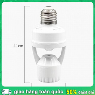 Đui đèn cảm biến E27 thông dụng, tương thích đèn LED, đèn tiết kiệm điện.