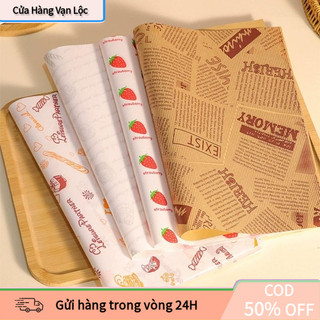 【vạn】Giấy Gói Bánh Mì, Gói Sandwich, Hamburger – Giấy Thực Phẩm Chống Dầu Tiện Lợi