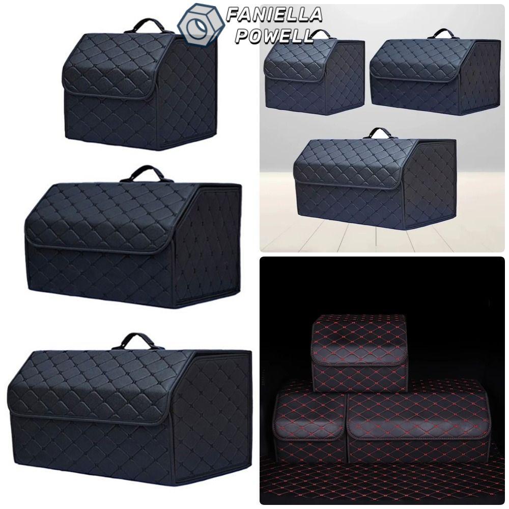FANIELLAPOWELL 1 Cái Dụng Cụ Đa Năng Tự Động, Dụng Cụ Sắp Xếp Cốp Xe Ô Tô Gấp, S / M / L Da PU Dung Tích Lớn Hộp Bảo Quản Cho Khẩn Cấp