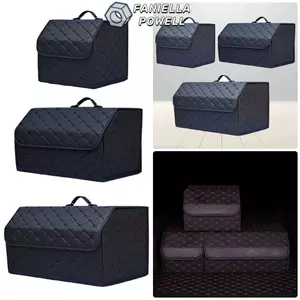 FANIELLAPOWELL 1 Cái Dụng Cụ Đa Năng Tự Động, Dụng Cụ Sắp Xếp Cốp Xe Ô Tô Gấp, S / M / L Da PU Dung Tích Lớn Hộp Bảo Quản Cho Khẩn Cấp
