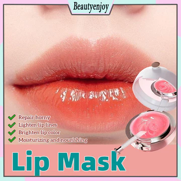 Mặt nạ dưỡng ẩm môi dưỡng ẩm lâu trôi với dụng cụ bôi Giảm nếp nhăn Cải thiện màu môi tối Mặt nạ điều trị môi