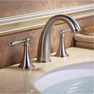 Kohler Finno K-8670T-4-CP Vòi nước nóng lạnh cao cấp toàn đồng hai tay cầm ba lỗ 8inch cho chậu rửa mặt