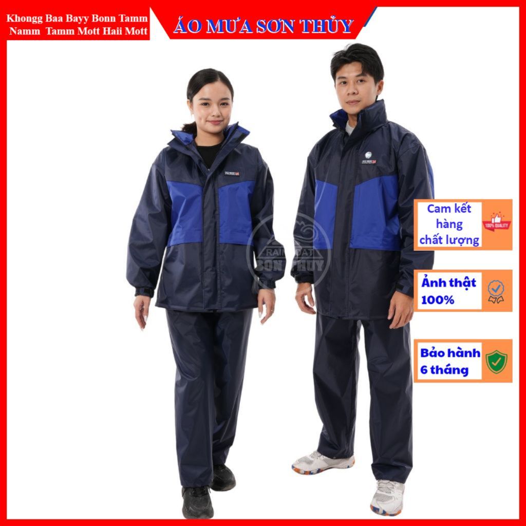 (Bộ K4 áo mưa 2 lớp-Chống Gió - CHỐNG Thấm) K4 Sơn Thủy-Vừa đi mưa vừa chống lạnh -vải dù Polyester siêu giữ ấm baoho247