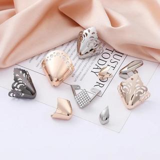 Phụ Nữ Cao Gót Kim Loại Mũi Mũ Mặc Và Xé Che Khuyết Điểm Chống Đá Da Giày Bảo Vệ Điểm Giày Đế Bằng Đầu Nắp Phụ Kiện 1 Đôi
