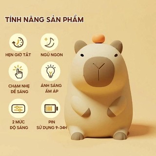 2025 Phim hoạt hình dễ thương Đèn Ngủ Hình Chú Vịt Bằng Silicone Có Thể Sạc Lại Dành Cho Trẻ Em