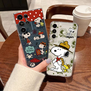 Phim Hoạt Hình Anime Snoopy Dễ Thương Dành Cho Samsung Galaxy A15 A56 A55 A35 A36 A54 A53 A34 A16 A14 A25 A26 5G Vỏ Mắt Thiên Thần Silicon Mềm Họa Tiết TPU Trong Suốt Bảo Vệ Camera