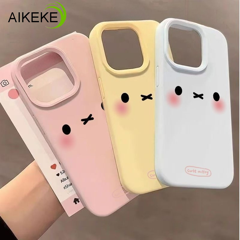 Vỏ Blush Bunny Dễ Thương Cho iQOO Z10 Z9 Turbo Pro Turbo + Độ Bền Z9x Z8 Z8x Z7i Z5x Z3 Neo 10 9 9S 8 Pro Plus 10R Màu Kẹo Mờ Vỏ Điện Thoại Hoạt Hình Chống Sốc Mặt Sau Mềm