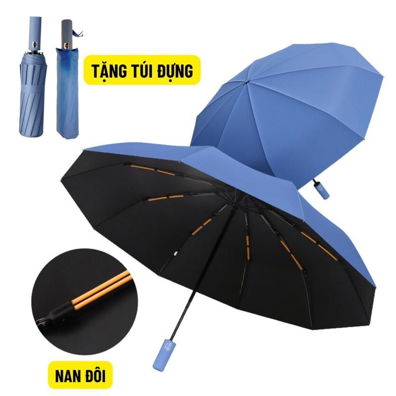 Ô Dù 24 Nan Tự Động 2 Chiều Phủ  Lớp Che Mưa Nắng,  Chống Tia UV