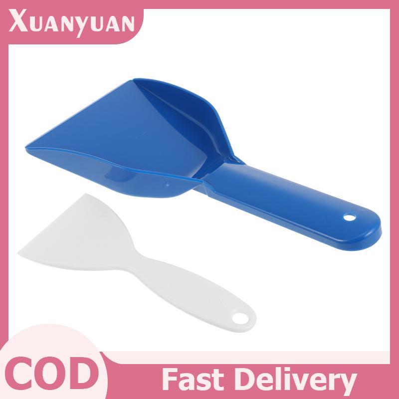 XUAN 1 / 2 Chiếc Dụng Cụ Cạo Đá Bộ Dụng Cụ Để Tủ Lạnh Loại Bỏ Sương Mù Vệ Sinh Sạch Máy Thổi Tuyết Dụng Cụ Vệ Sinh Đá Tẩy Xẻng Trắng Xanh VN