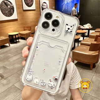 Vỏ Đựng Thẻ Con Chó Con Dễ Thương Cho Vivo V50 Y19S Y04 Y03 Y28 Y36 Y27 Y100 Y200E Y17S V40 Lite V30 Pro Y16 Y02S Y22S Y35 Y02T Y21S Y21A Vỏ Điện Thoại Thỏ Hoạt Hình Cặp Đôi Vỏ Mềm