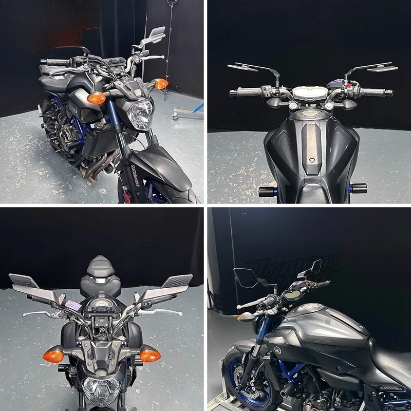 Dành Cho Xe YAMAHA MT125 MT15 MT25 MT09 MT07 MT03 MT01 Nhôm CNC Có Thể Gập Lại Gương Chiếu Hậu Thiết Kế Cánh Rộng