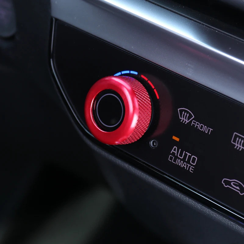 Dành Cho Xe Kia EV6 2021 2022 2023 2024 Phụ Kiện 2 Chiếc Nhôm Ô Tô AC Điều Hòa Không Khí Núm Bao Vòng Điều Chỉnh Viền Miếng Dán