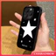 Ốp Mềm Bảo Vệ Ngôi Sao Trắng Sáng Tạo Đơn Giản Tương Thích Cho IPhone 11 16 17 15 13 14 12 Pro Max Air 17 13 16 15 Pro 7 16 15 14 Plus XR XS Max Vỏ Điện Thoại Bề Mặt Bóng Sang Trọng