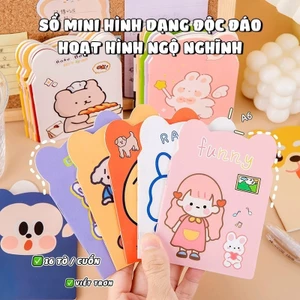 sổ tay combo 20 cuốn mini sổ note, họa tiết dễ thương sinh động, sổ tay kẻ ngang nhỏ gọn, văn phòng phẩm giá sỉ rẻ cho