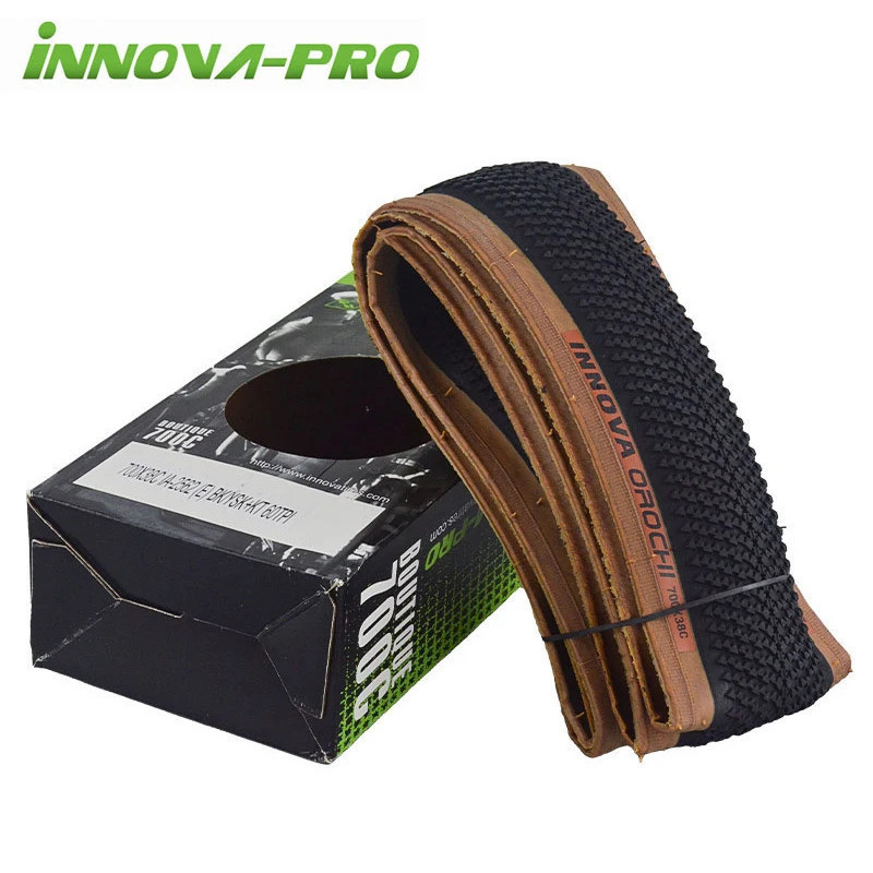 Innova 700x32c 35C 38C 32 / 37 / 38-622 Sỏi Lốp Vàng Nâu XC Địa Hình MTB Có Thể Gập Lại Lốp 60tpi Lốp Xe Đạp IA-2562