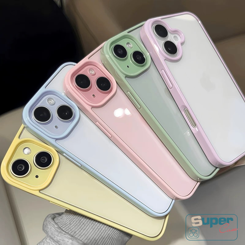 Ốp Lưng Tương Thích Cho iPhone 17 16 13 15 12 11 14 Pro Max Air 14 16 15 Plus Thời Trang Macaron Màu Sắc Đơn Giản Nhiều Màu Sắc Sang Trọng Acrylic Cover