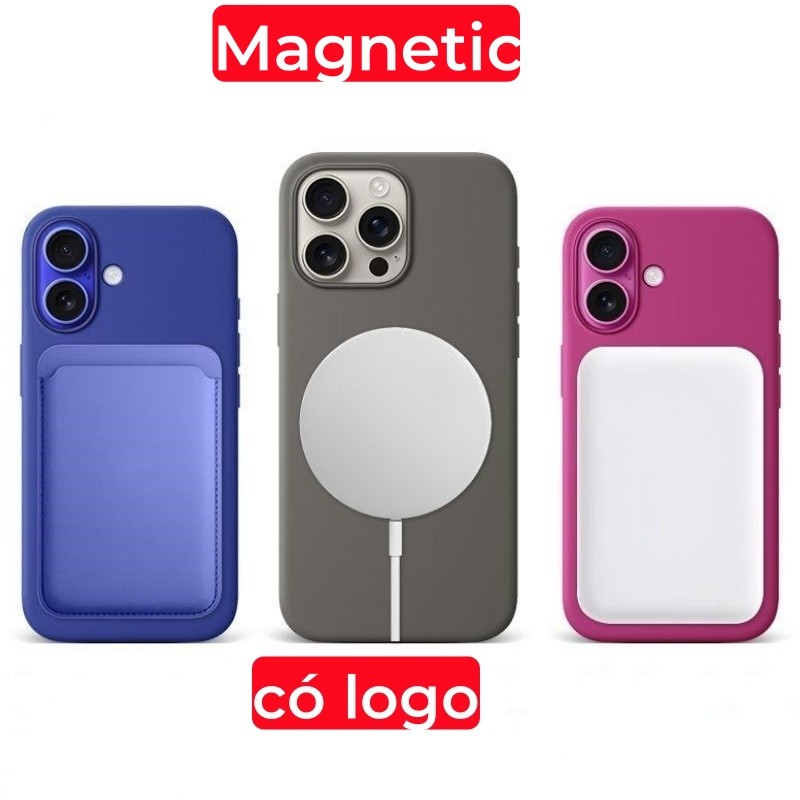 (Chính thức 1: 1) Silicon lỏng từ tính cho iphone 16 / 15 / Pro / Pro Max / Plus / ốp điện thoại Hoạt hình bật lênEquipped