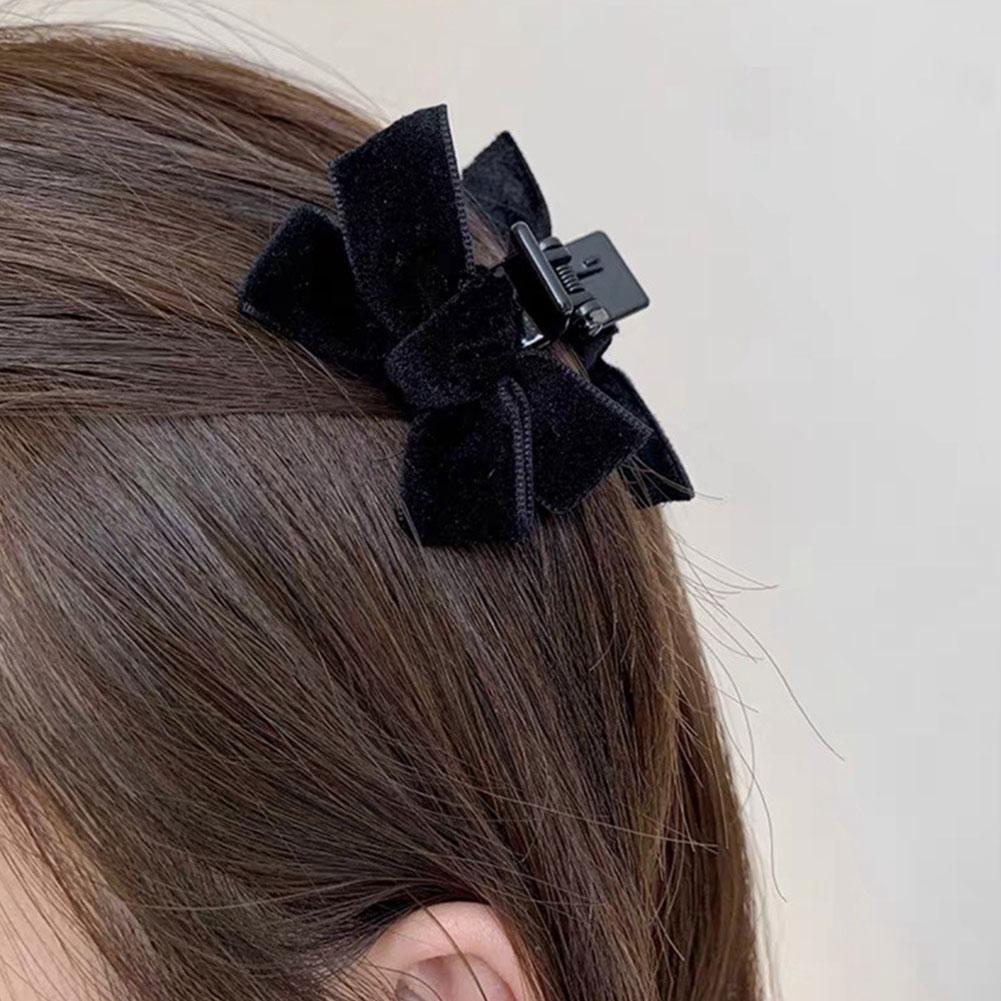 Kẹp Tóc Nhung Đen Cho Mùa Hè - Bộ 2 Chiếc
