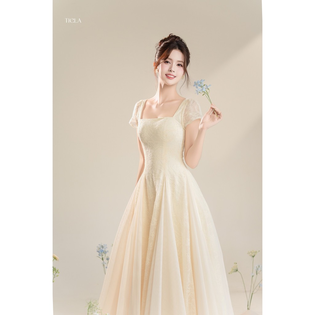 Đầm váy ren cổ vuông - Bella Dress